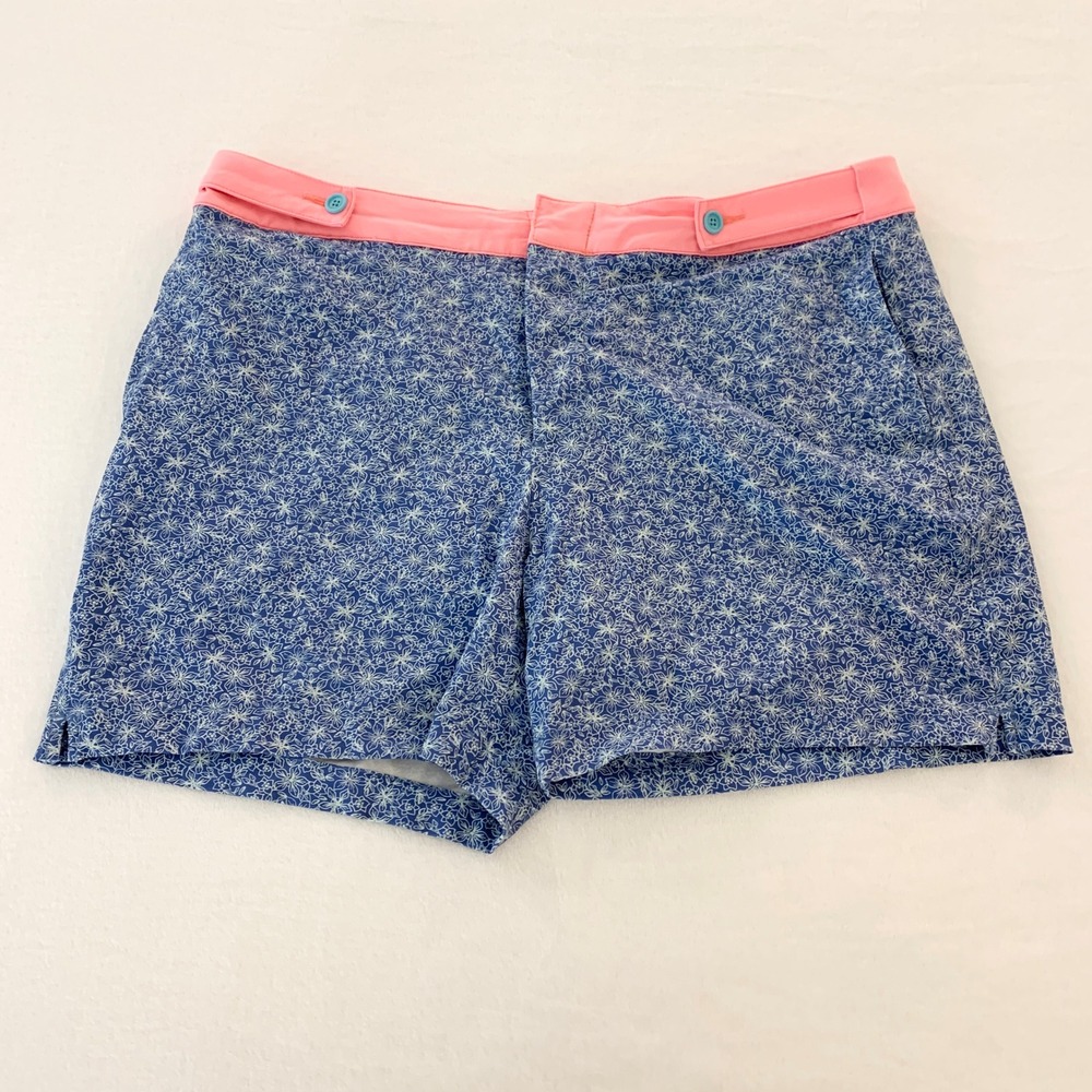 Chubbies Floral Swim Trunks Mens Size XL Blue Pink Board Shorts Nylon Spandex